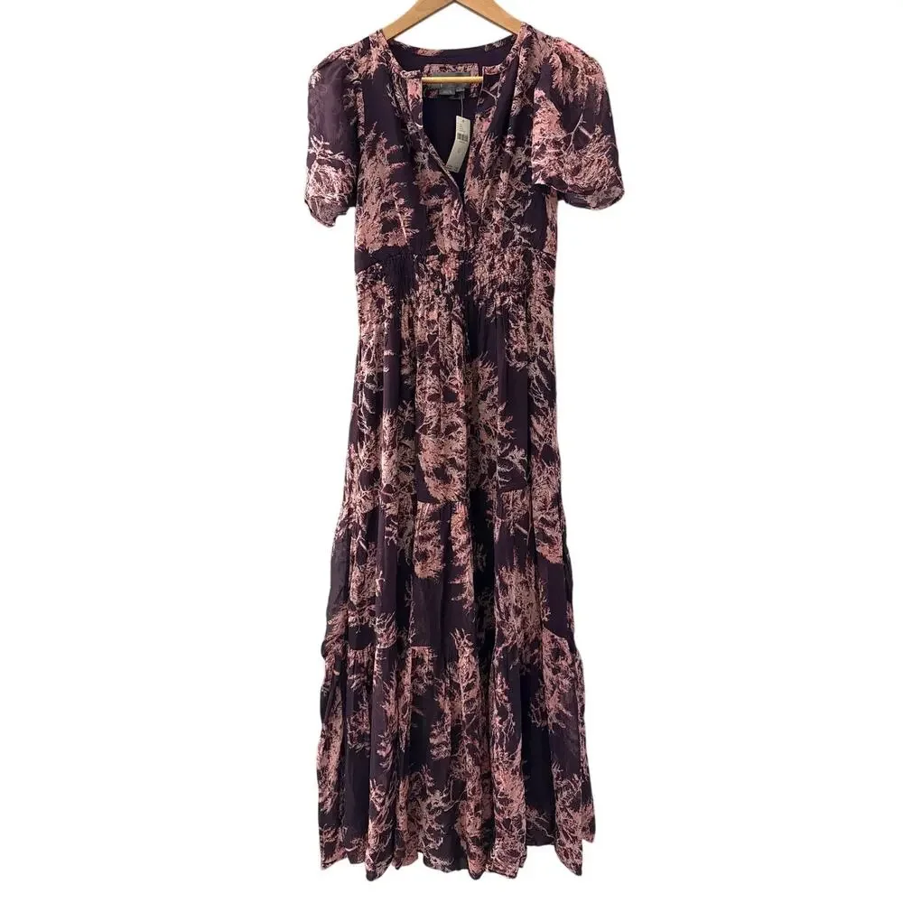 Anthropologie Somerset Maxi‎ Dress Chiffon Edition Pockets Size XS - Picture 10 of 14